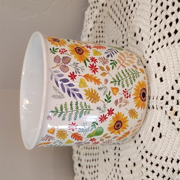 Artist Casey Krimmel Nature Floral Mug 20 Oz Sunflowers Leaves Mushrooms 2022 - Picture 2 of 7